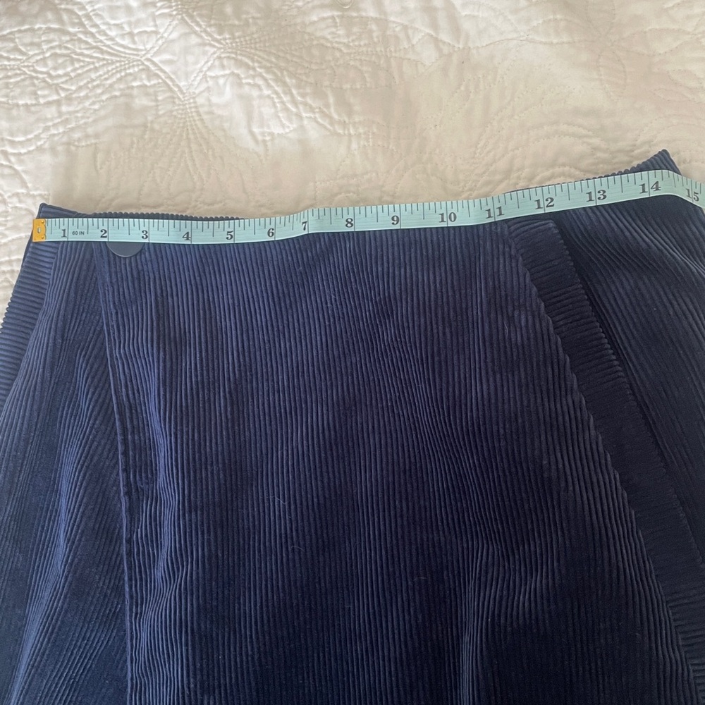 New Club Monaco Navy Corduroy Skirt size 8 - Picture 6 of 8